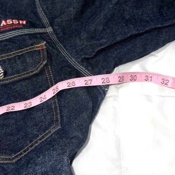 U.S. Polo Assn Mens Denim Jacket XL 100% Cotton Dark Blue Button-Up - Picture 9 of 9